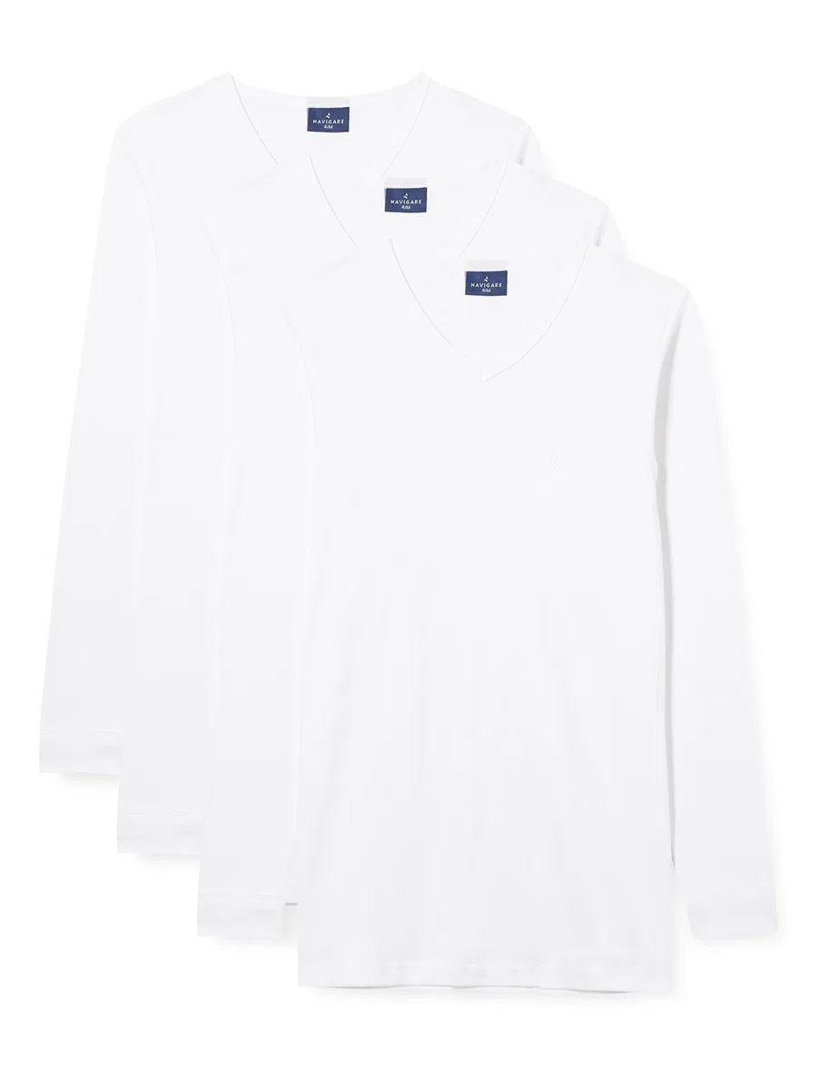 Navigare 114 (Pacco da 3) Maglia Intima a Maniche Lunghe Uomo (Pacco da 3)