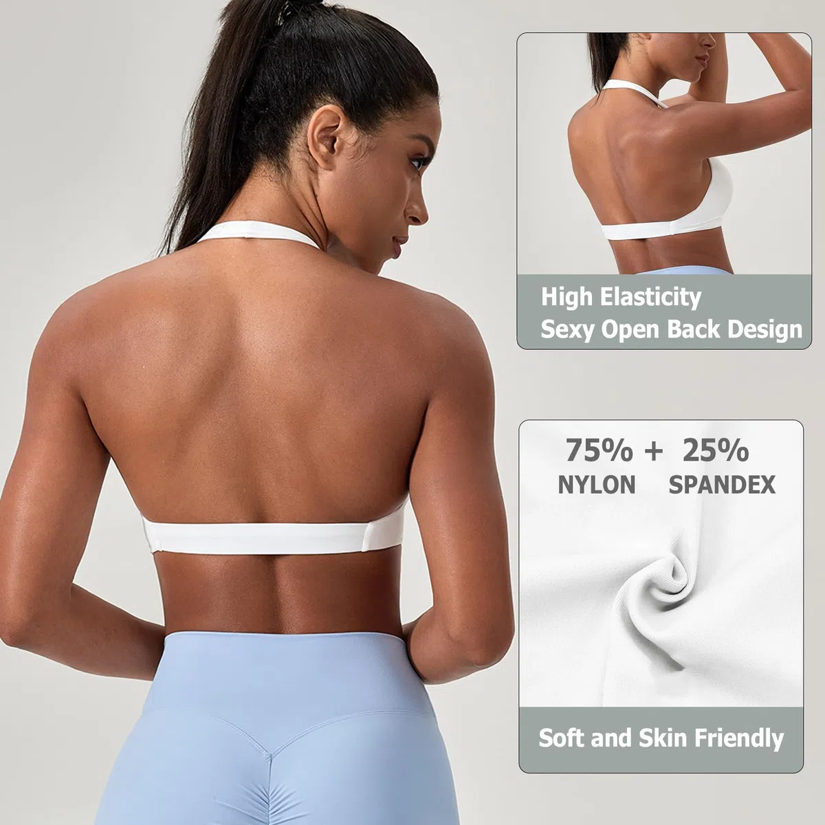 Reggiseno Sportivo Donna Push Up, Top Sportivo Donna Palestra Senza Ferretto con Imbottiture Rimovibili Traspirante per Fitness Yoga Corsa