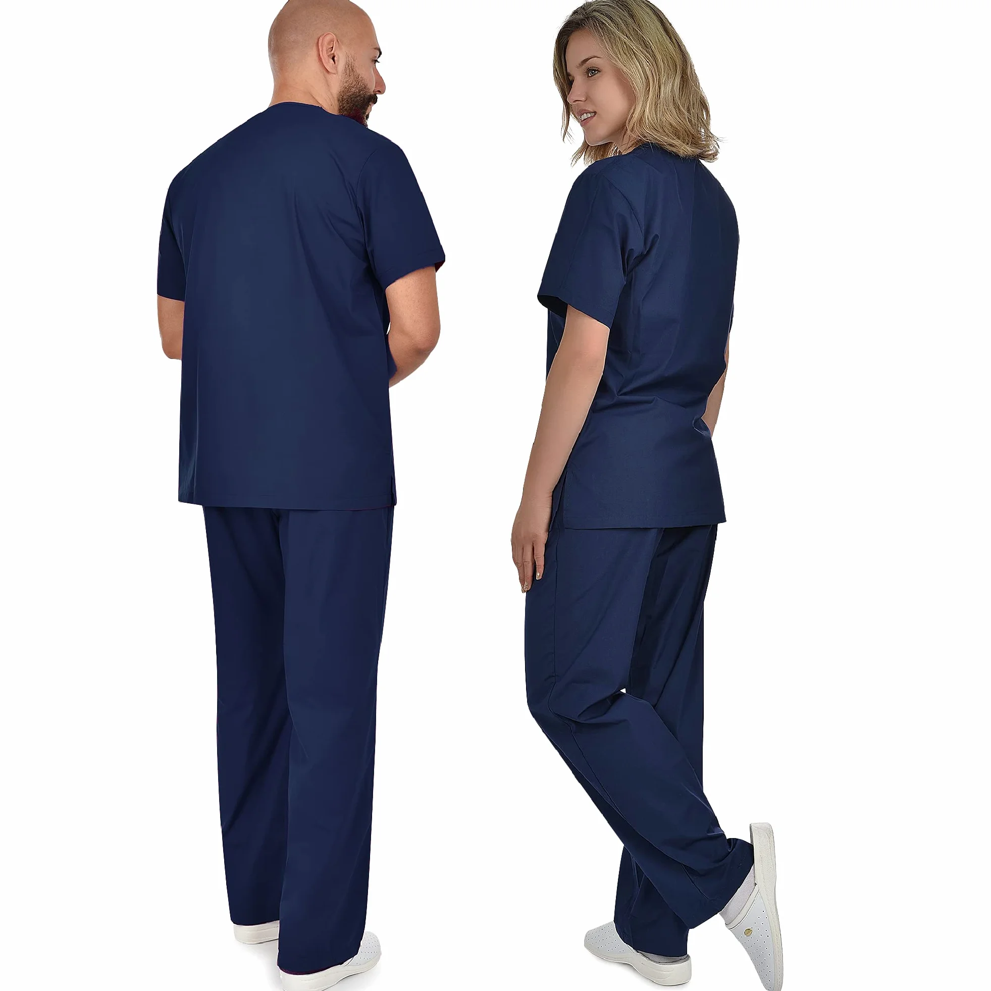 B-well Colombo Divisa Sanitaria Donna e Uomo | Uniforme Sanitaria Donna e Uomo Unisex Set con Casacca e Pantalone | Divise Sanitarie | Tessuto Spesso