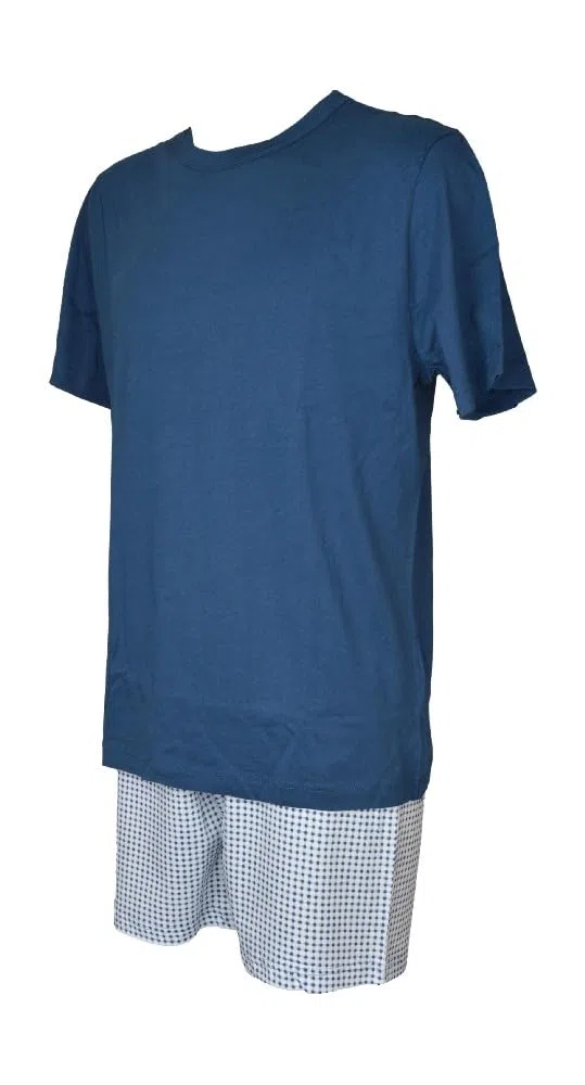 RAGNO Pigiama Uomo Puro Cotone Maglia Mezza Manica Pantalone Corto Articolo U899NC