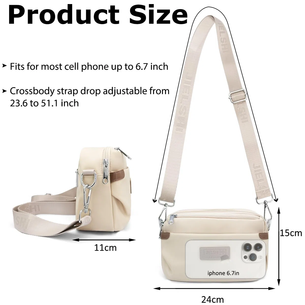 REETEE Borsa Tracolla Donna Nylon Impermeabile Crossbody Bag Donna Piccola Borsa a Tracolla Spalla Donna con Tracolla Regolabile Borsetta Moda Borse Spalla per Shopping Lavoro Viaggio