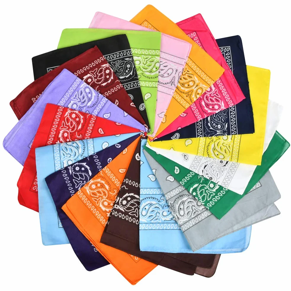 BUYGOO Bandana per Capelli 20PZ Bandane Multicolori per Cappelli Bandana Multiuso per Collo, Testa, Sciarpa Fazzoletti da Taschino Fibra Poliestere Disegno Paisley Unisex Multicolore Turbante Hip Hop