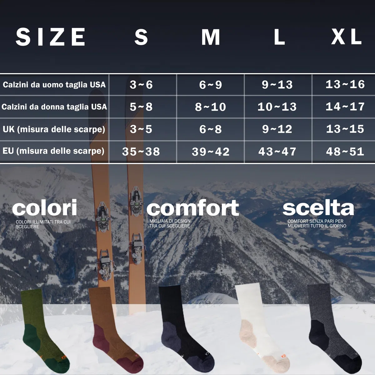 Calze Termiche Donna Uomo 2 Paia Lana de Alpaca Invernali Calzini Termici Calde Caldi Pesanti Ciclismo Trekking Running Sci Sportive Taglie 35-51
