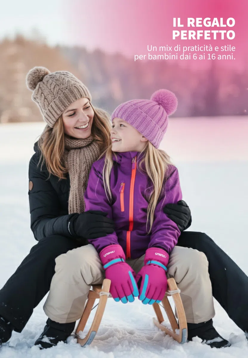 Reusch Guanti invernali per bambini Chad R-TEX XT – impermeabili e antivento, con calda fodera in pile e polsini in pile – guanti da sci per l'uso quotidiano, la scuola e le attività all'aperto
