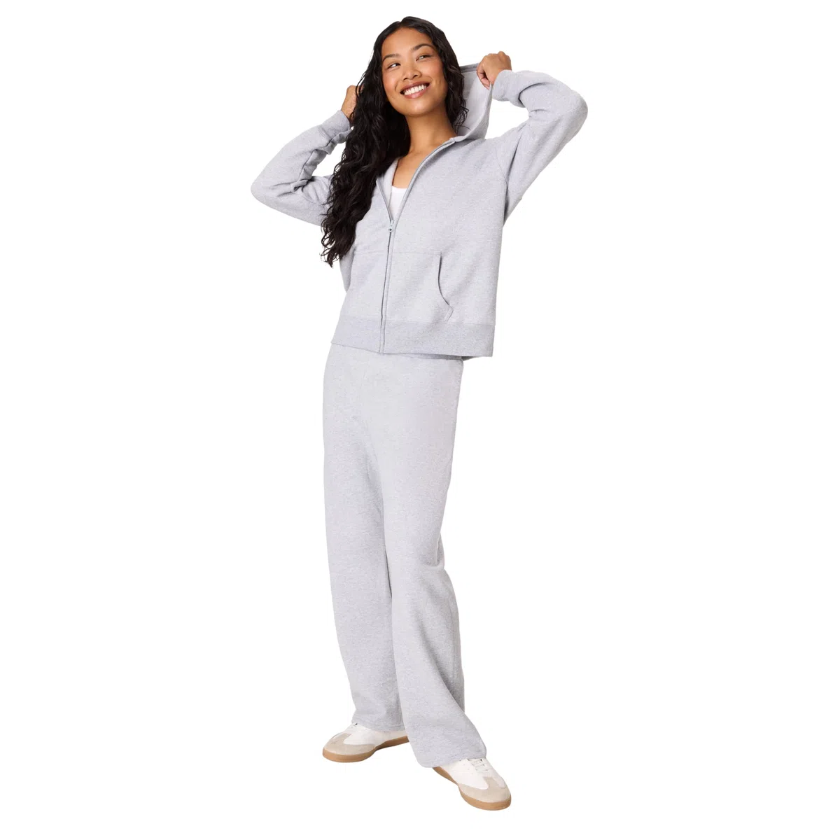 Hanes Felpa con Cappuccio da Donna in Jersey con Zip Camicia Donna