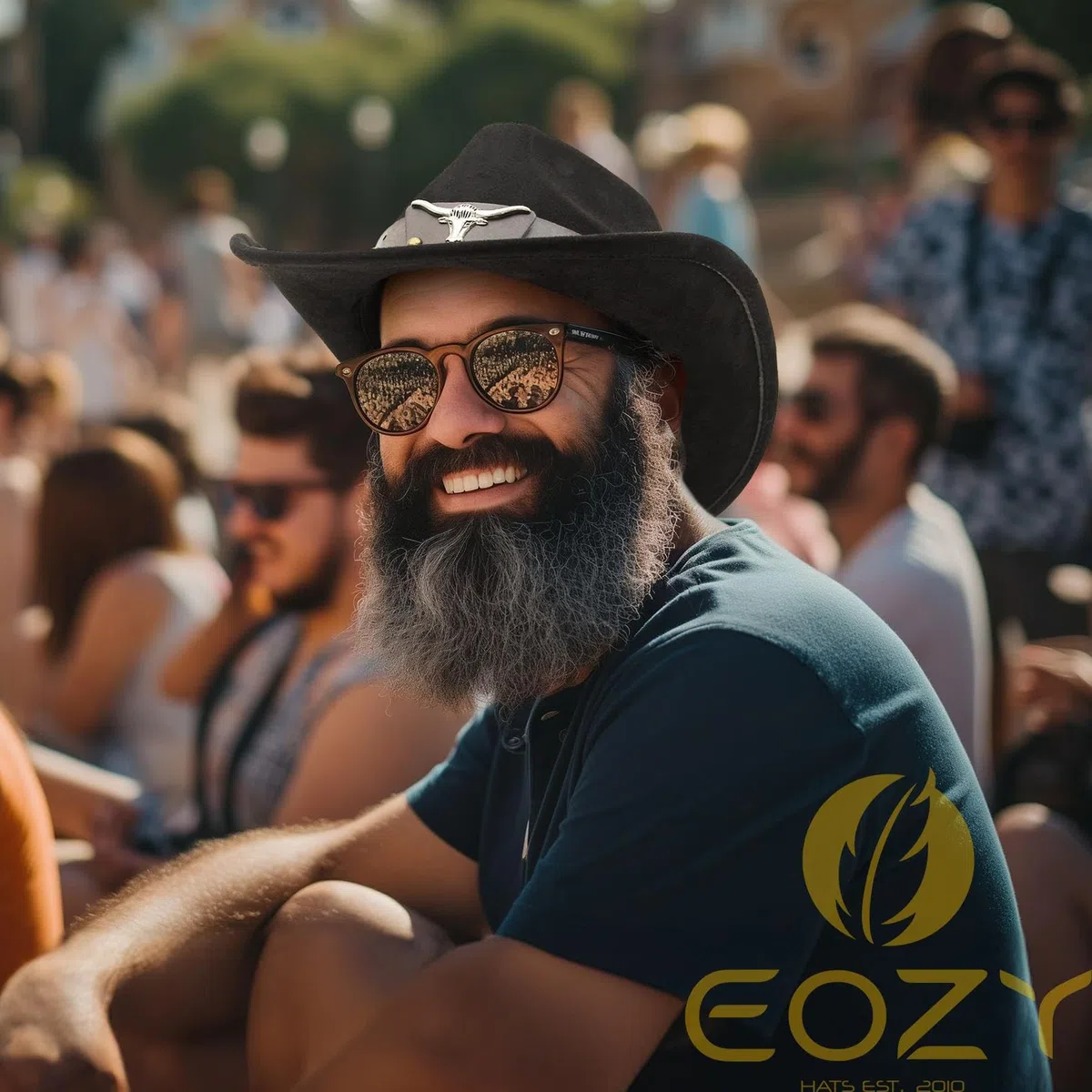 EOZY Cowboy Cowgirl Cappello da cowgirl per donne e uomini, in pelle scamosciata