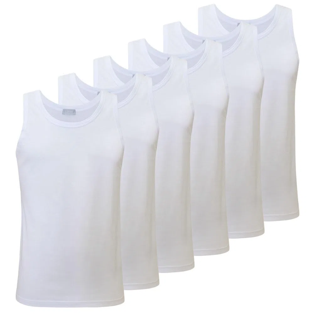 Liabel T-Shirt Uomo Canotta Uomo 100% Cotone Athena, Pacco da 3 e 6 pz
