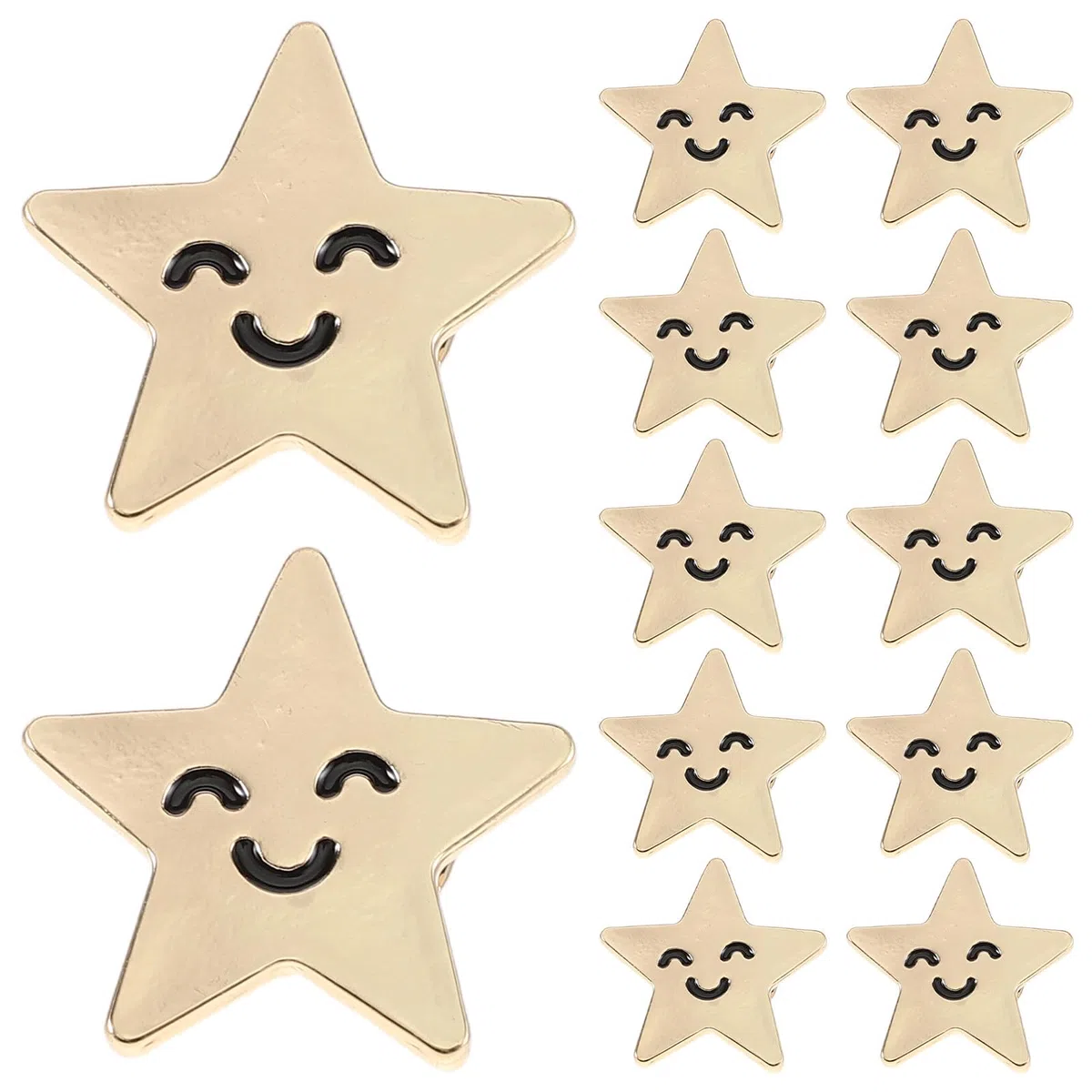 Yardwe Spilla a stella da 12 pezzi: spille a forma di stella a cinque punte - decorazioni per spille da petto per eventi a tema, accessori per bavero per il Giorno della Memoria, Giorno