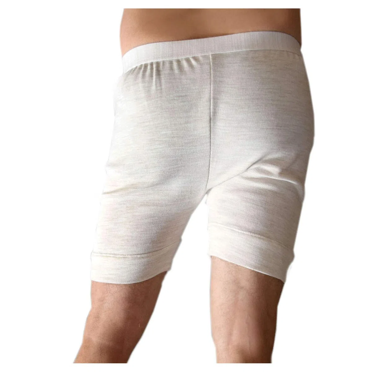 Mutanda a Gamba Corta Uomo in Lana con Bottone Intimo Invernale Funzionali Sottopantaloni Termici