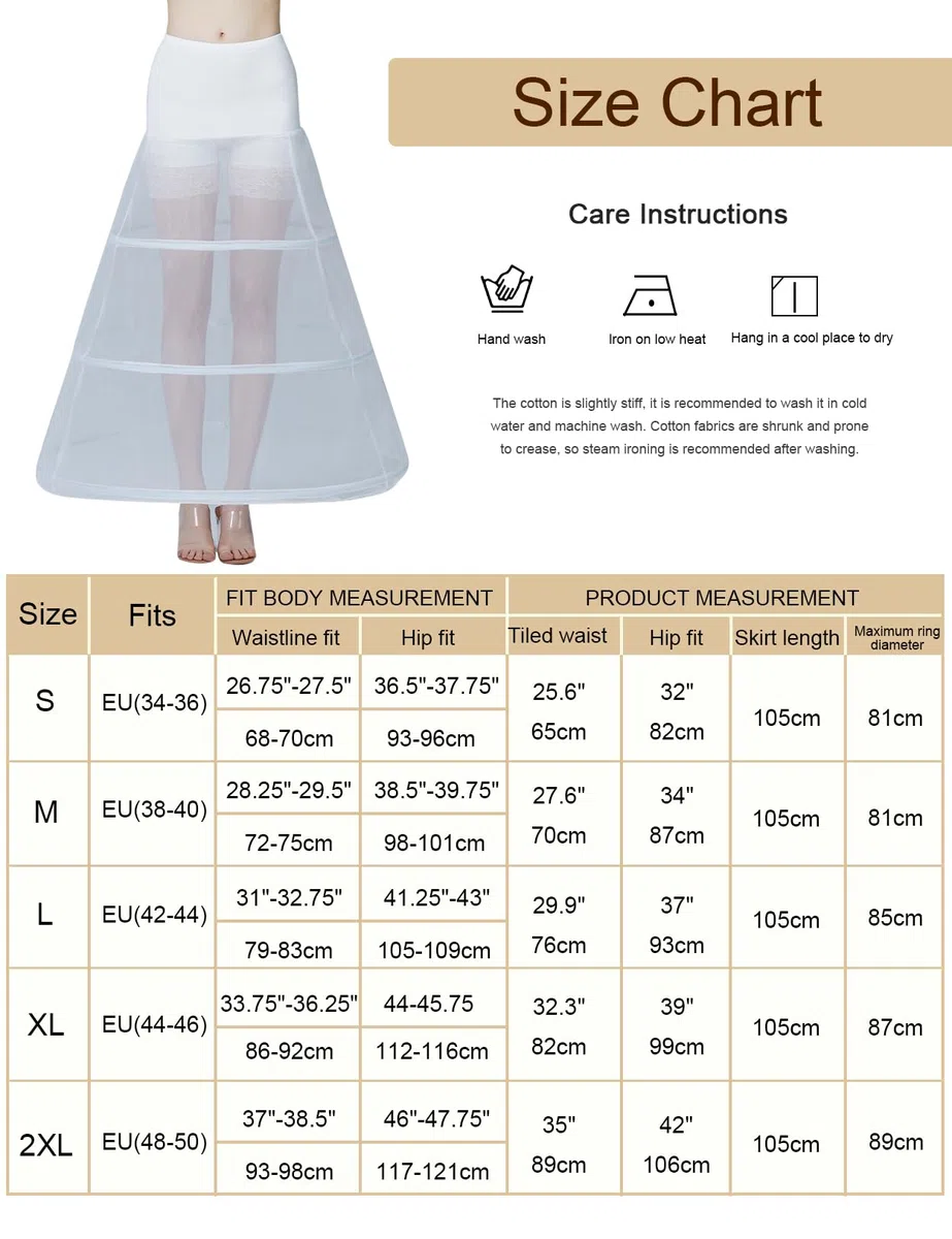BEAUTELICATE Sottogonna Sposa Donna sotto Gonna Cerchio Crinolina di Abito da Sposa Vintage per Halloween Cerimonia Abito da Sera Addio al Celibato Partito Festival