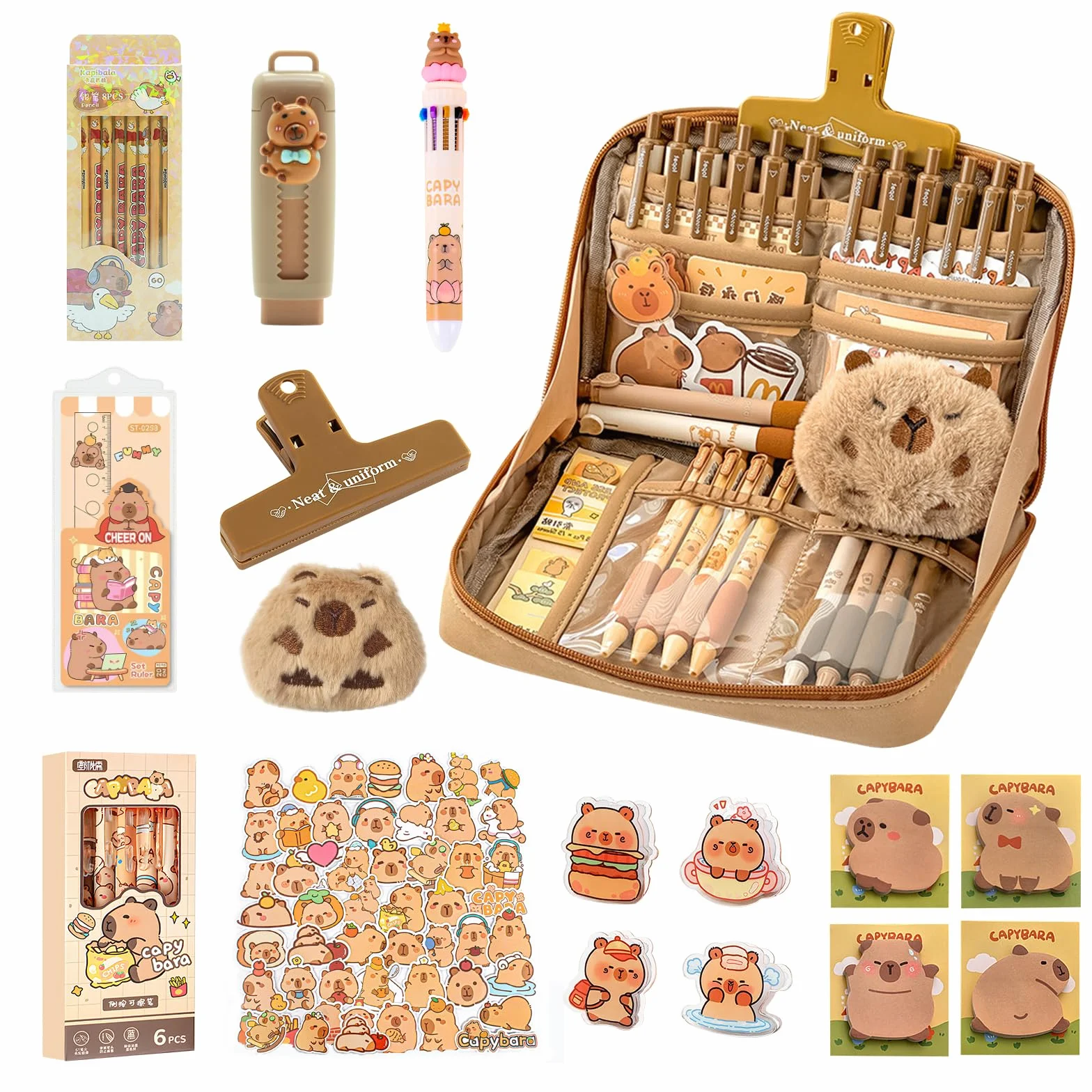 81 Pièces Set di Cancelleria, Astuccio con Accessori, Set Cancelleria, Astuccio Grande, Grazioso di CAncelleria per Ufficio/Scuola/Studenti/Bambini