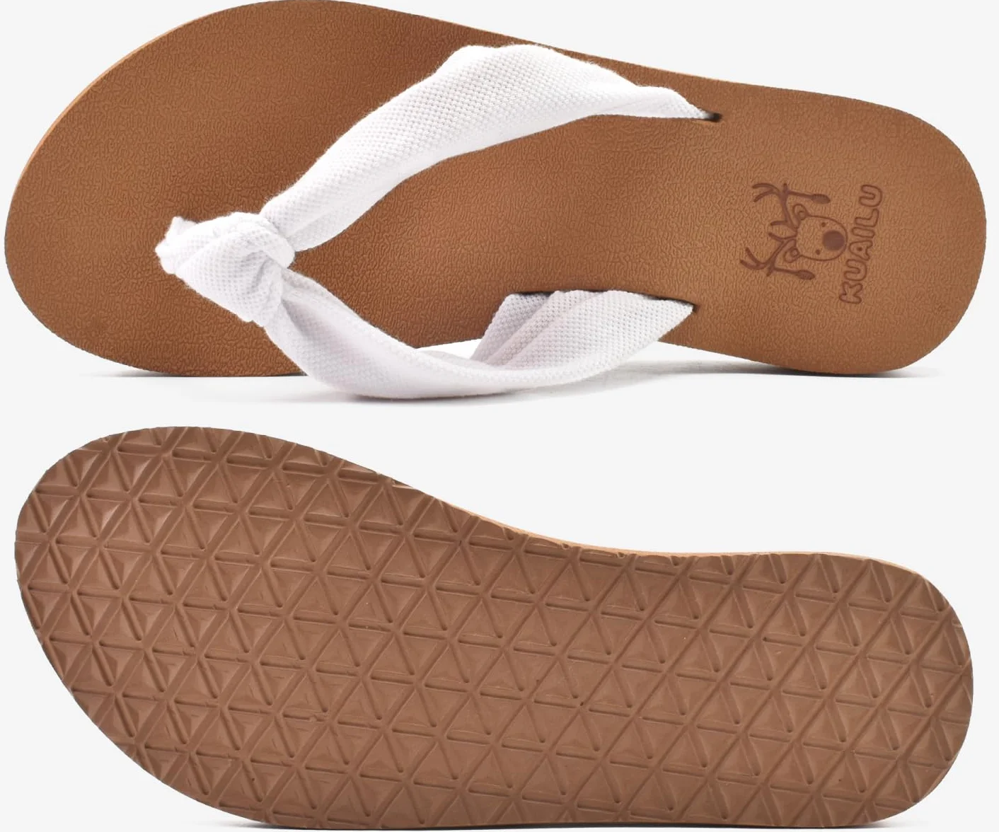KuaiLu Infradito Donna Estive Comode Stoffa Righe Ciabatte Arch Support Spiaggia Piscina Sandali Mare Leggere Antiscivolo Gomma Suole
