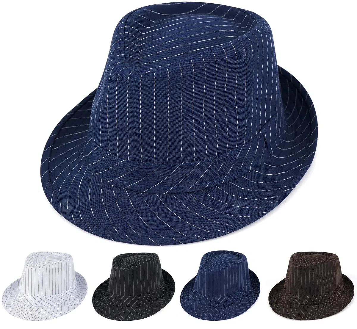 Initlove Cappello Fedora da uomo a tesa corta Trilby Hat