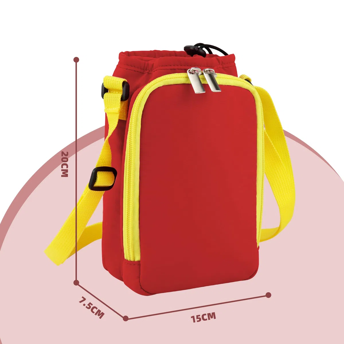 Borsa per FABA+ Raccontastorie, con Scomparto per Personaggi Sonori e Cuffie, Tracolla Regolabile (Rosso)