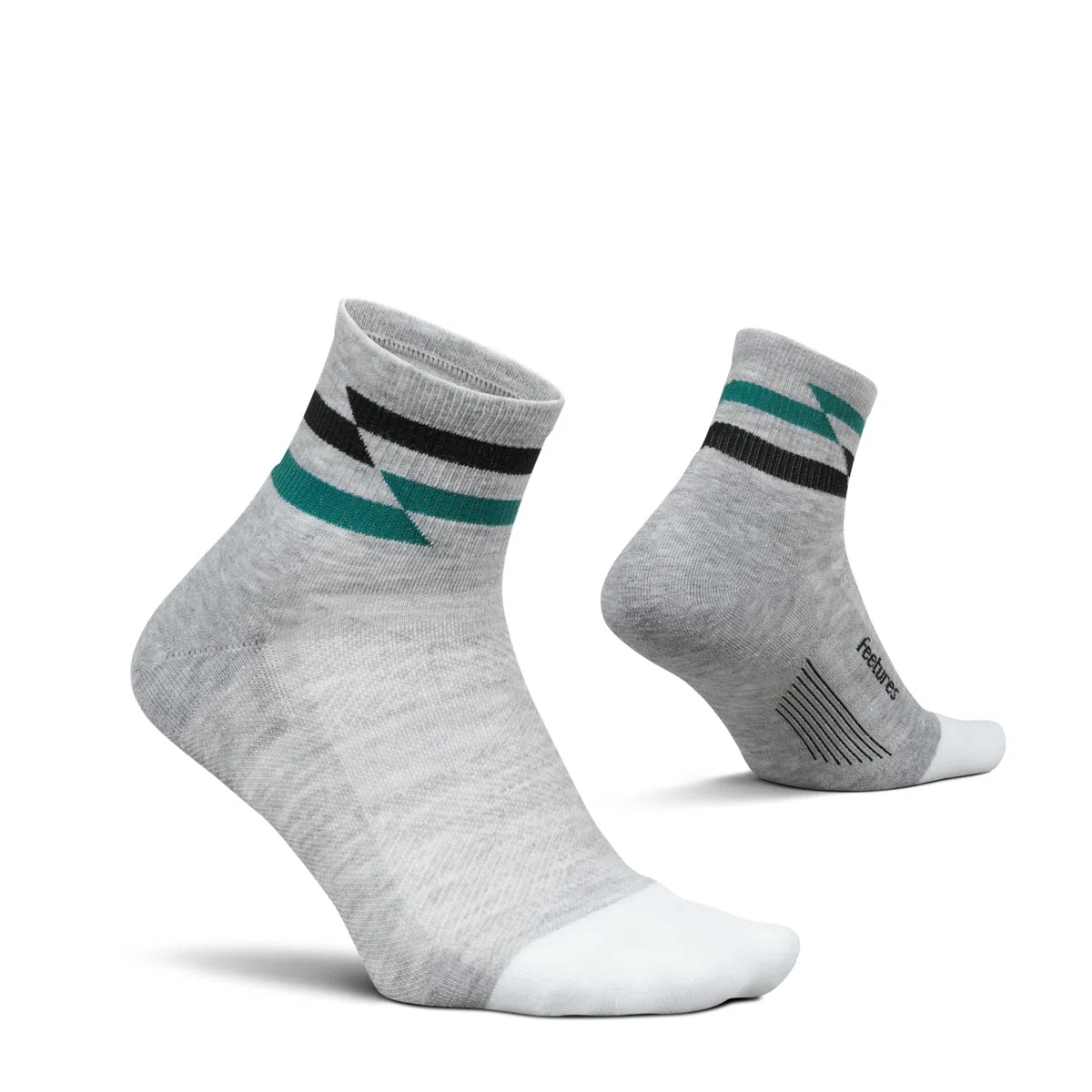 Feetures Elite Max Cushion Quarter Sock- Calzini sportivi da corsa per uomini e donne, compressione mirata, assorbimento dell'umidità