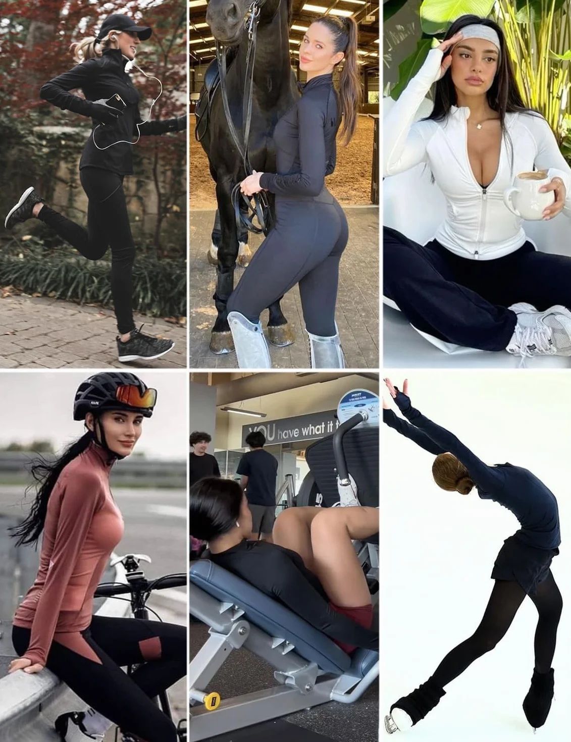 Memoryee Donna Manica Lunga Crop Top Pullover Yoga Running Sport Athletic Gym Workout Maglia Fitness con Mezza Zip e Pollice Foro