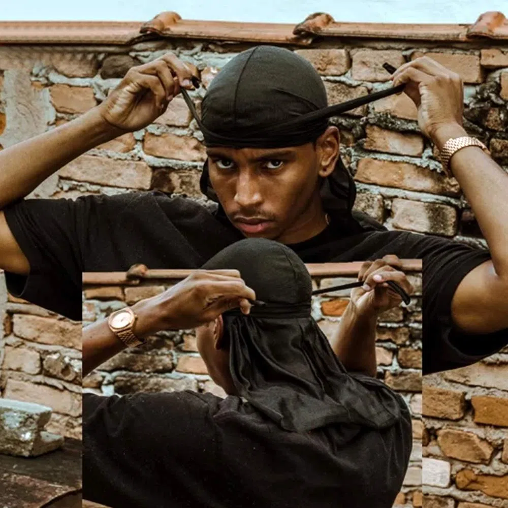 Velluto Durags per Uomini Onde 2/4 Paia Extra Lungo Coda Du-rag Più Colori Du Stracci per Onde per Onde
