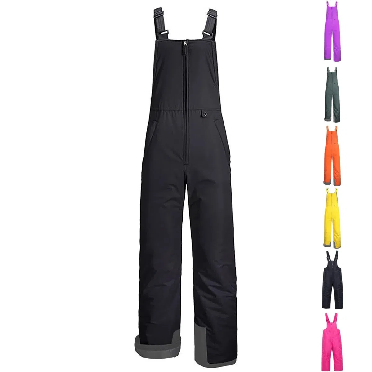 Pantaloni da sci impermeabili per bambini, unisex, spessi, caldi, con cerniera, pantaloni da neve casual per bambini, termici, salopette da snowboard, con tasche, invernali, per escursioni