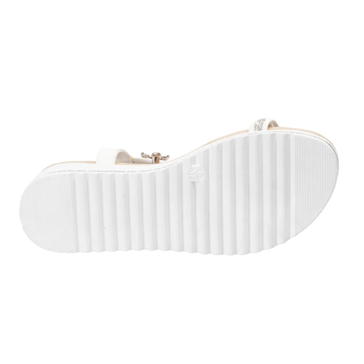 JOMIX Sandali Donna Estivi Eleganti Boho con Perline e Zeppa Comode Scarpe Aperte con Elastici Ciabatte da Mare e Piscina per Vacanza e Spiaggia