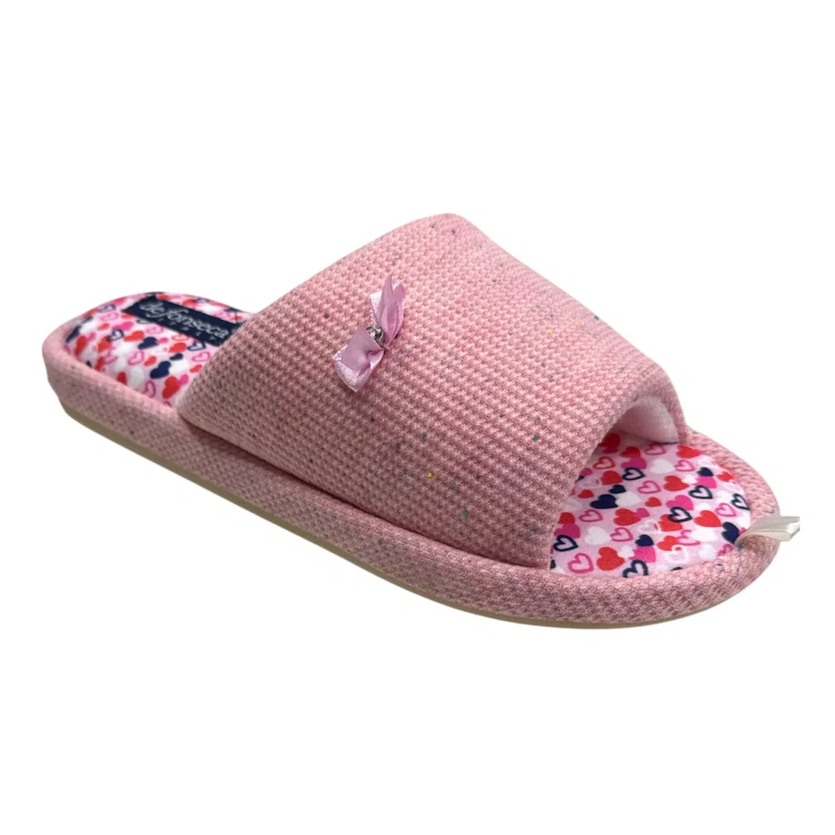 DeFonseca Pantofole Donna in Cotone con Memory Foam, Punta Aperta, Suola Antiscivolo Silenziosa