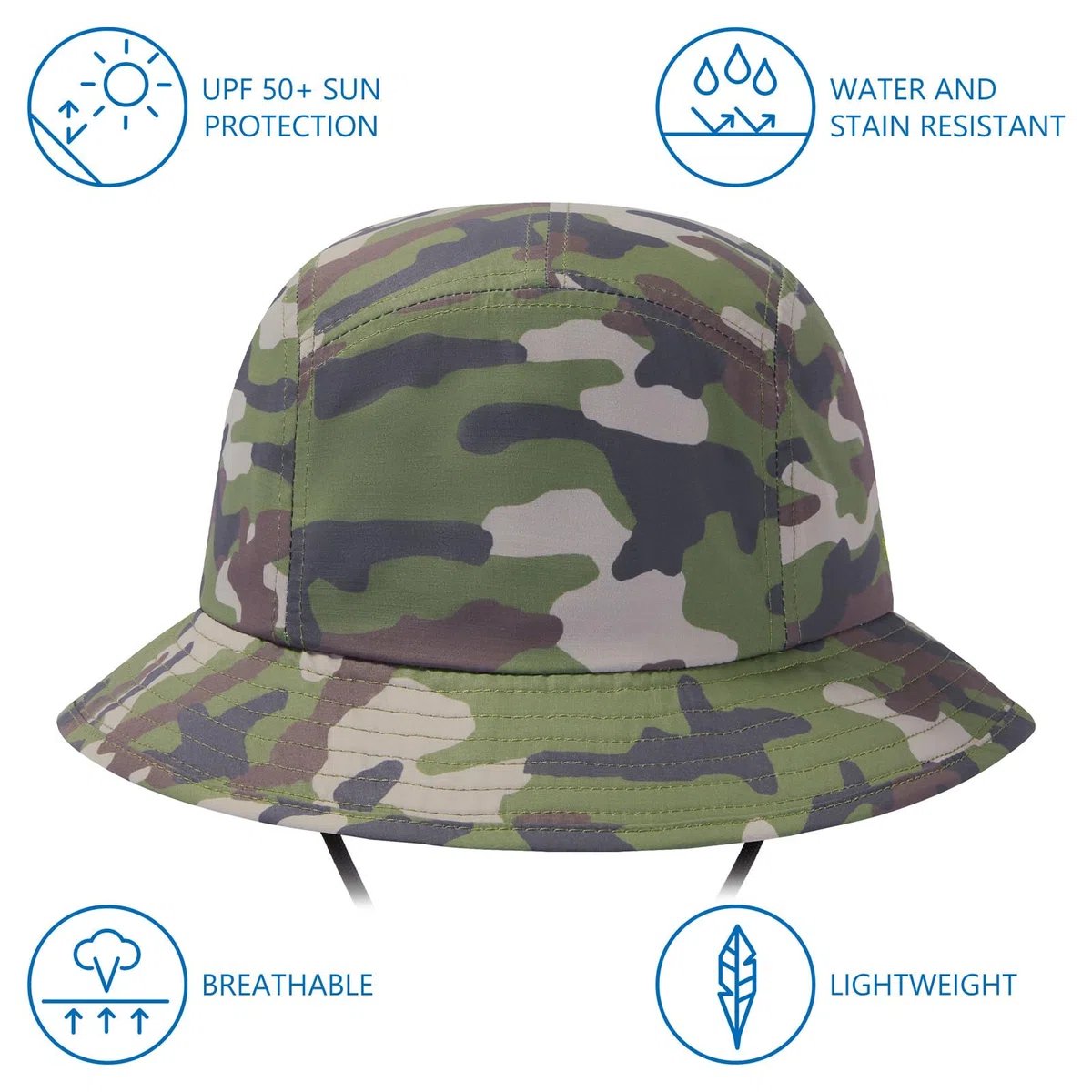 BASSDASH Cappello da Pesca UPF50+ per Uomo e Donna, Leggero, Impermeabile, Pieghevole, per Esterno, Cappello Sole Estate FH13
