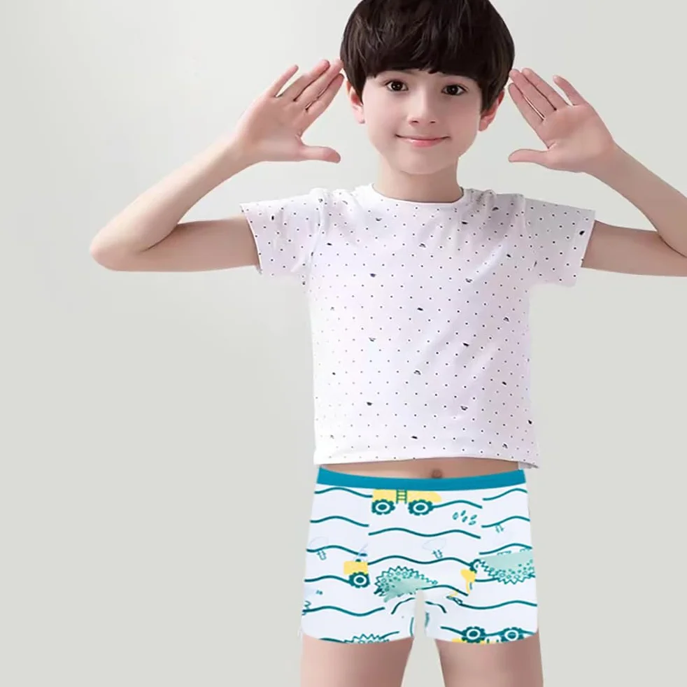 JackLoveBriefs Ragazzi Boxer Shorts Cotone Dinosauro Orso Polare Modello Intimo Ragazzo Confezione da 12, 1-13 Anni