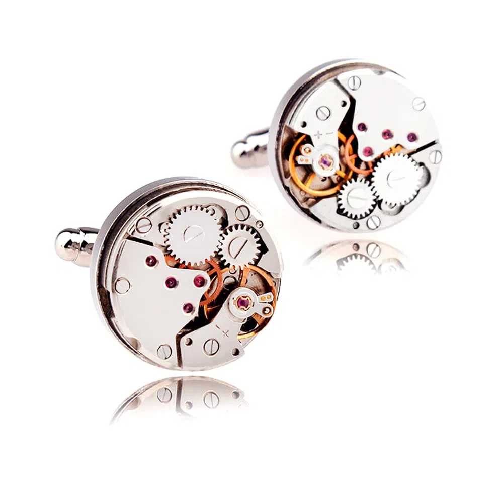 Honey Bear Gemelli Movimento Dell'orologio Steampunk Per Uomo Camicia, giro acciaio per regalo di nozze affari con scatola