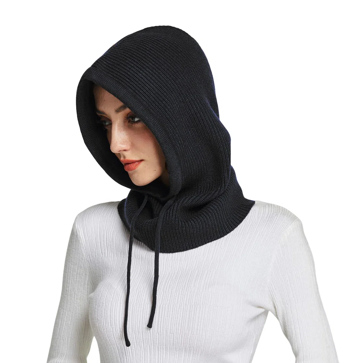 Facecozy Cappelli e Sciarpa Invernale Donna, Passamontagna, Berretti in Maglia con Coulisse e Cappellini Caldi