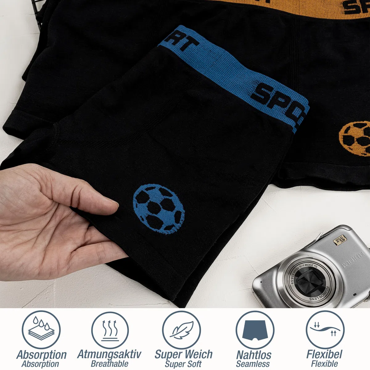 LOREZA ® 10 Boxer per Ragazzi Intimo Microfibra Mutande Senza Cuciture