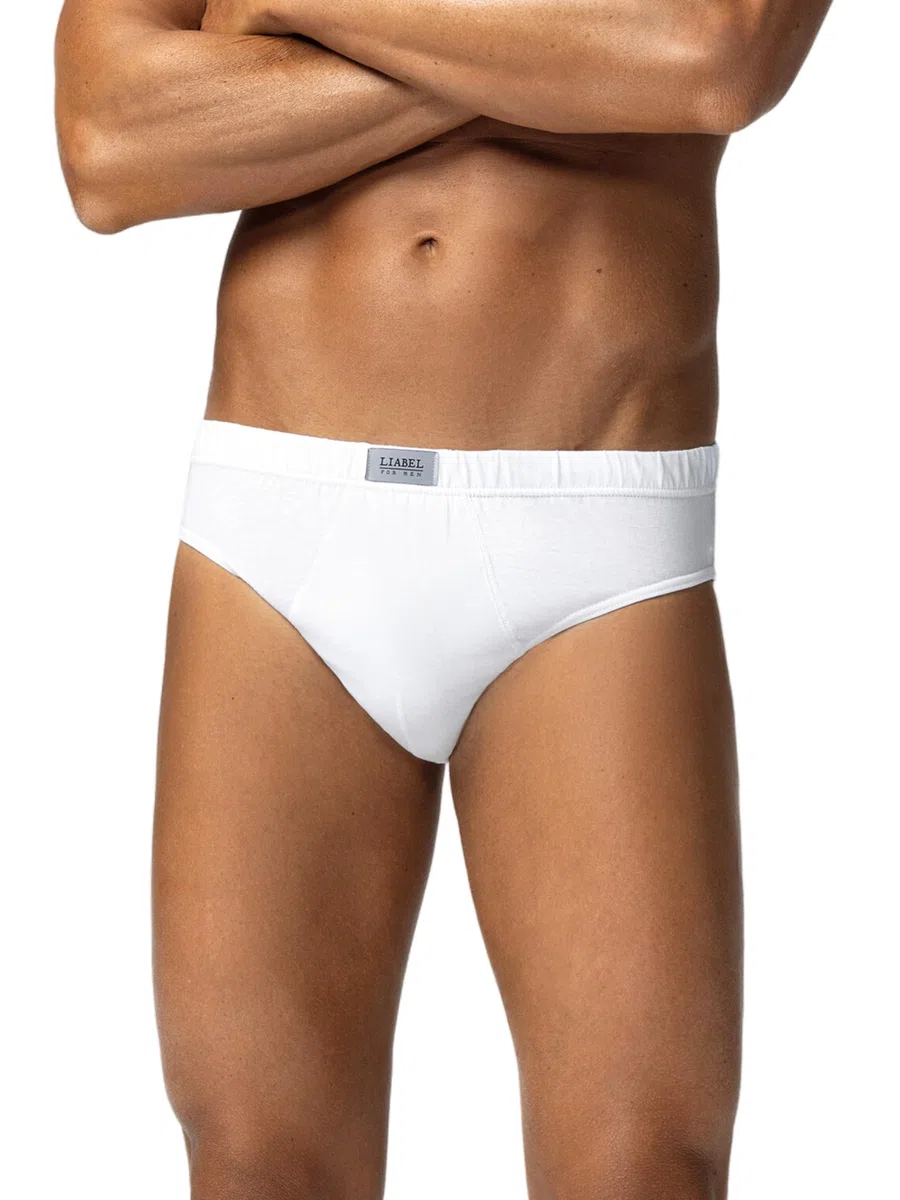 Liabel 6 Slip Uomo Cotone 100% Mercerizzato Mutande Uomo Cotone Lucido Morbide Mutande Uomo Slip Bianco o Assortito