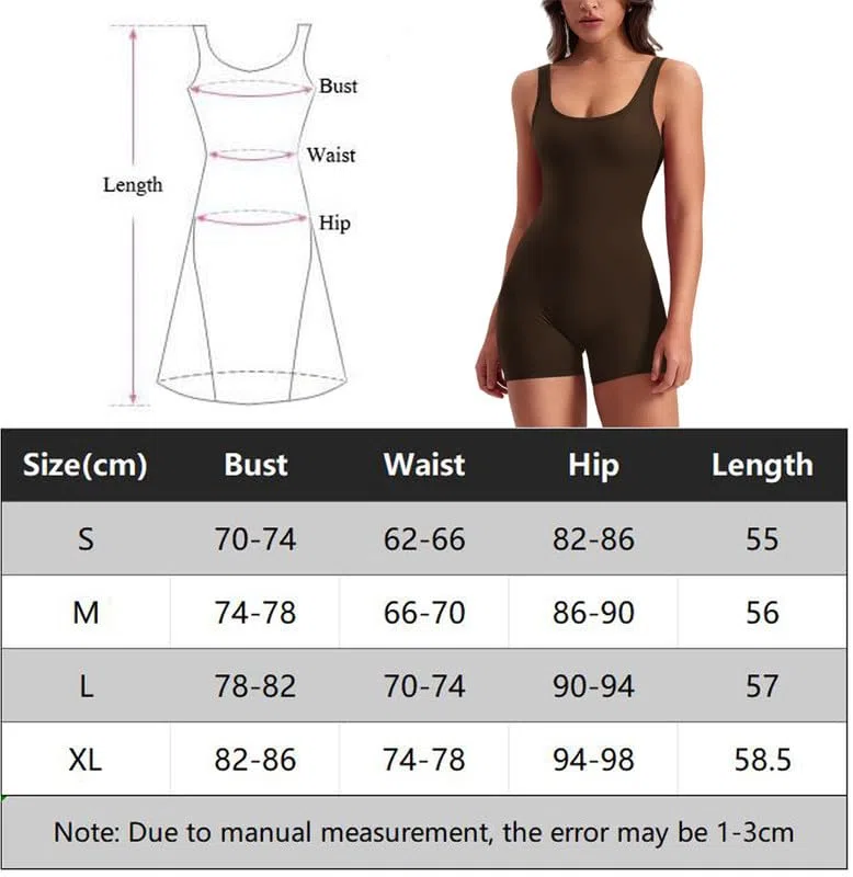 Haibang Tuta Intera Donna Corta Sportiva V Back Scrunch Butt Jumpsuit Senza Manica One Piece Senza Schiena Sexy Playsuit Aderente Push Up Tutina Elastica Romper Bodysuit Workout Yoga Fitness
