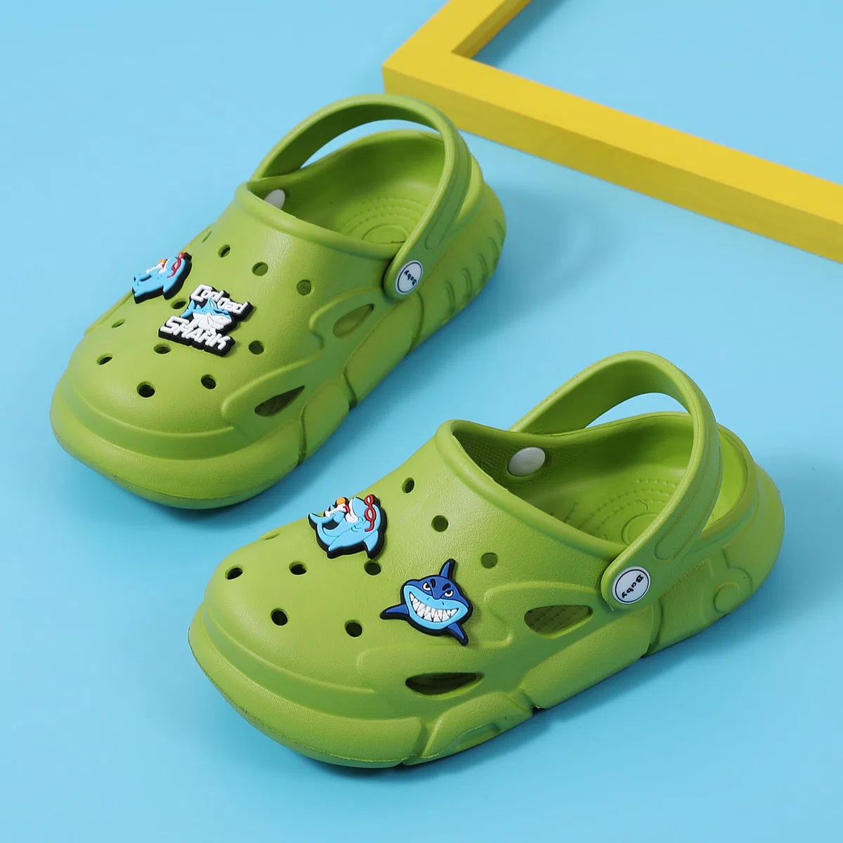 Sandali per bambini – Eva scarpe da giardino con decorazione di squalo, antiscivolo, estive, ragazzi e ragazze