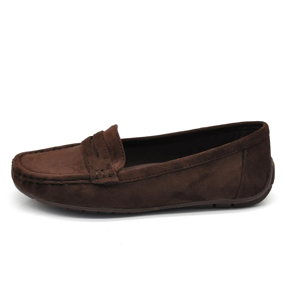 IF Fashion Scarpe Mocassini Slip On Loafers Morbidi Donna con Strass Pietri Camoscio Scamosciato FT245