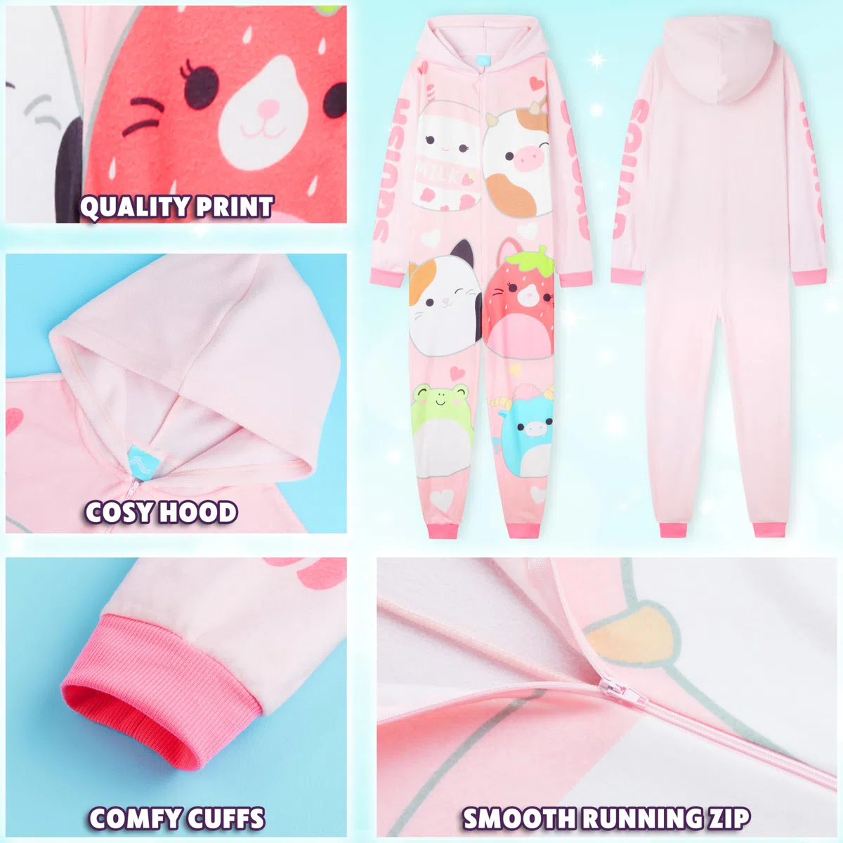 Squishmallows Pigiama Intero Bambina
