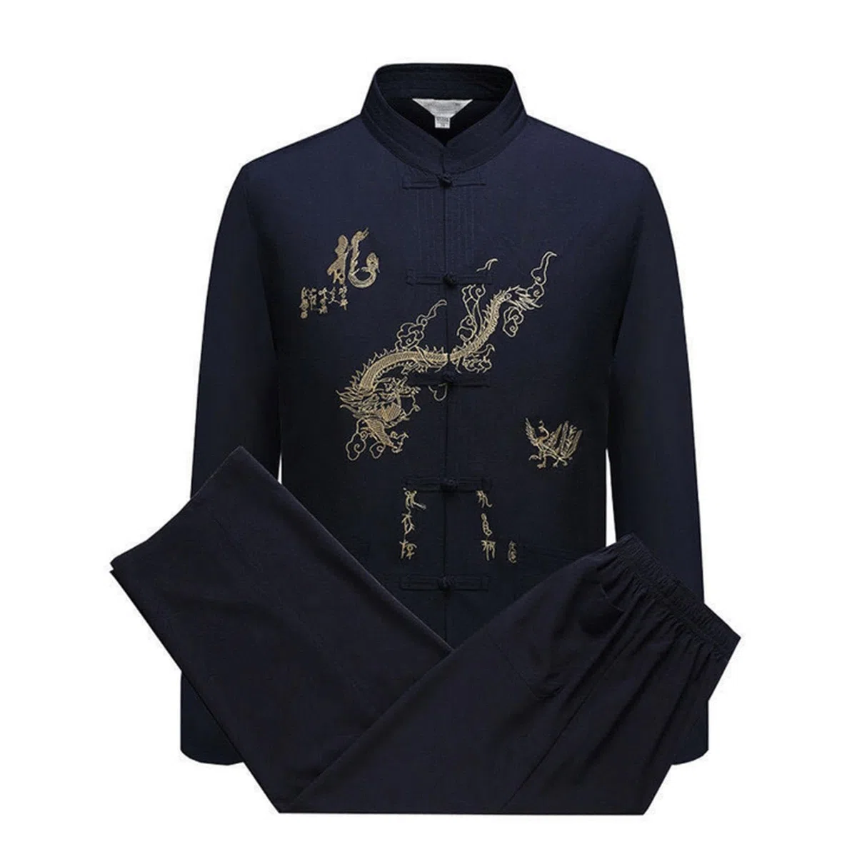 YUANZHOU Tai Chi Abito Tradizionale Cinese Kimono Karate Costume Samurai Uomo Nunchaku Allenamento