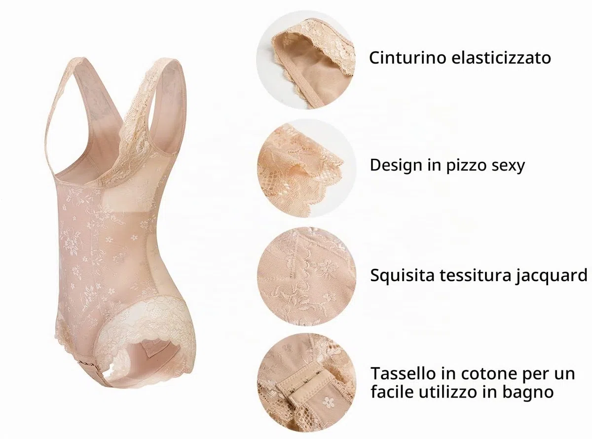 KSKshape Shaper del Corpo Senza Cuciture Shapewear a Petto Aperto Body Slimmer per Pancia per Donne