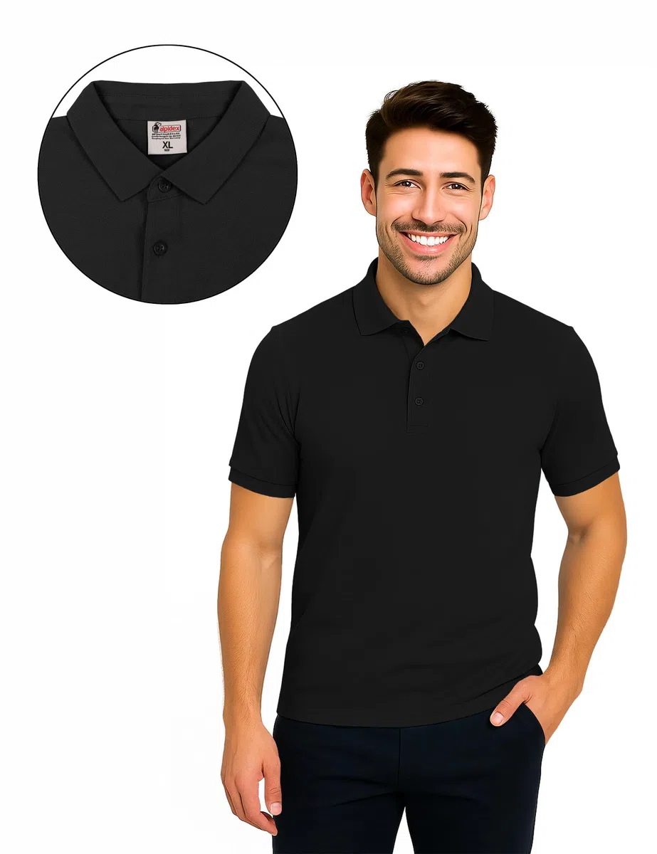 ALPIDEX Set da 3 Polo Uomo Manica Corta 100% Cotone Maglietta Camicia Casual Tinta Unita S M L XL XXL 3XL 4XL 5XL