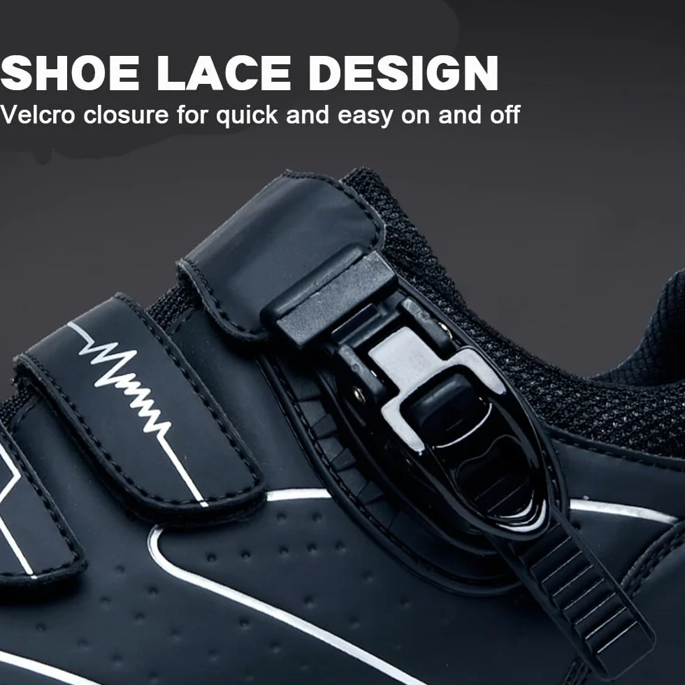 Hixingo Scarpe da Ciclismo Uomo, Scarpe Mountain Bike per Bici da Strada, Compatibili con Pedali SPD 2 Bulloni con Tacchette, Scarpe Ciclismo Uomo Donna All'aperto