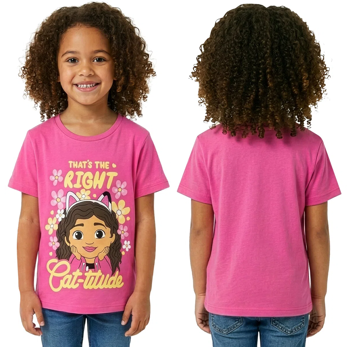 Gabby’s Dollhouse Confezione da 3 Tshirt Bambino, T Shirt Ragazza a Maniche Corte, Magliette Bambina Gabby e Gatti