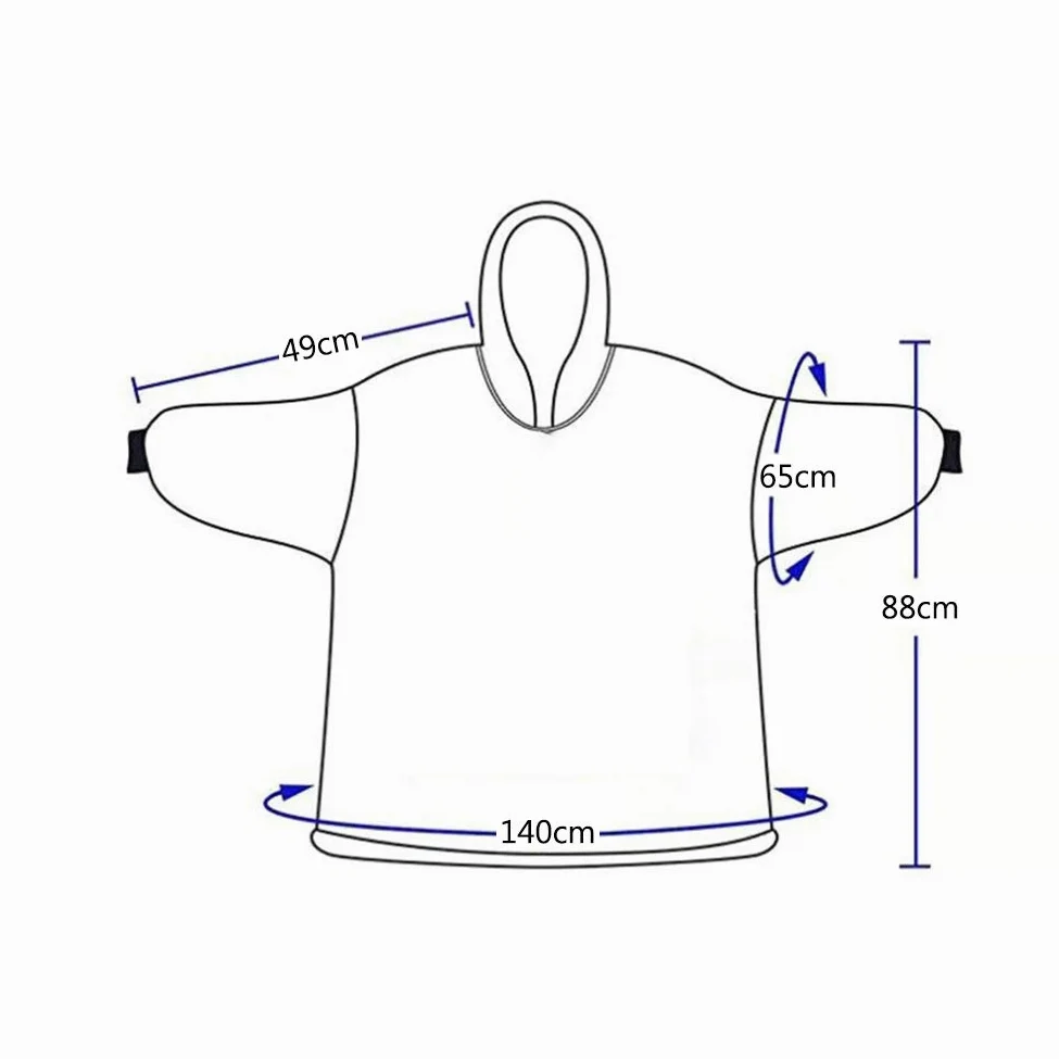 Felpa oversize con cappuccio e tasca gigante, ultra morbida Teddy Sherpa felpa in pile per donne uomini adulti bambino