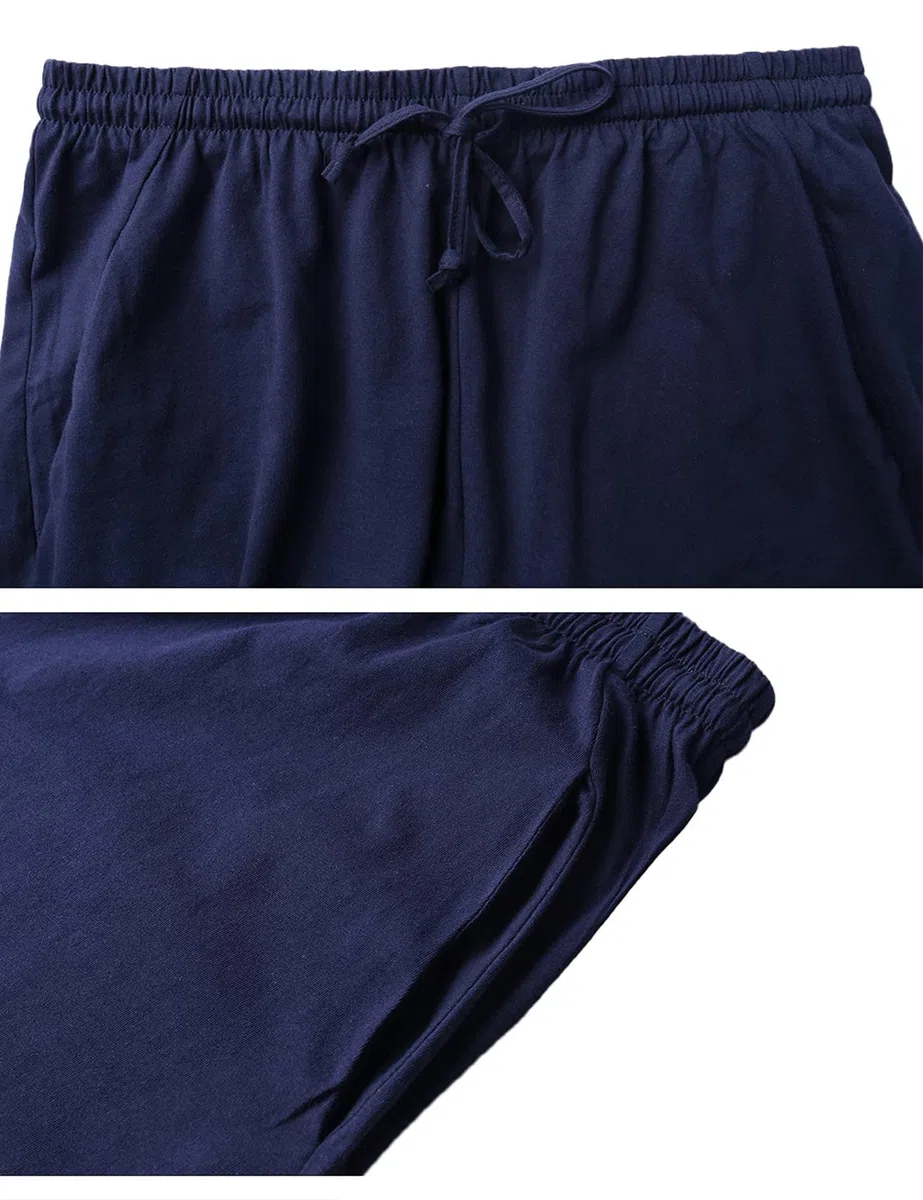 Calze da Pigiama da Uomo in Cotone Pantaloni Pantaloncini Bermuda Corti Morbidi Pantaloncini da Jogging Sportivi Casual da Notte Elastici Regolabili e Tasche Pantaloncini Estivi