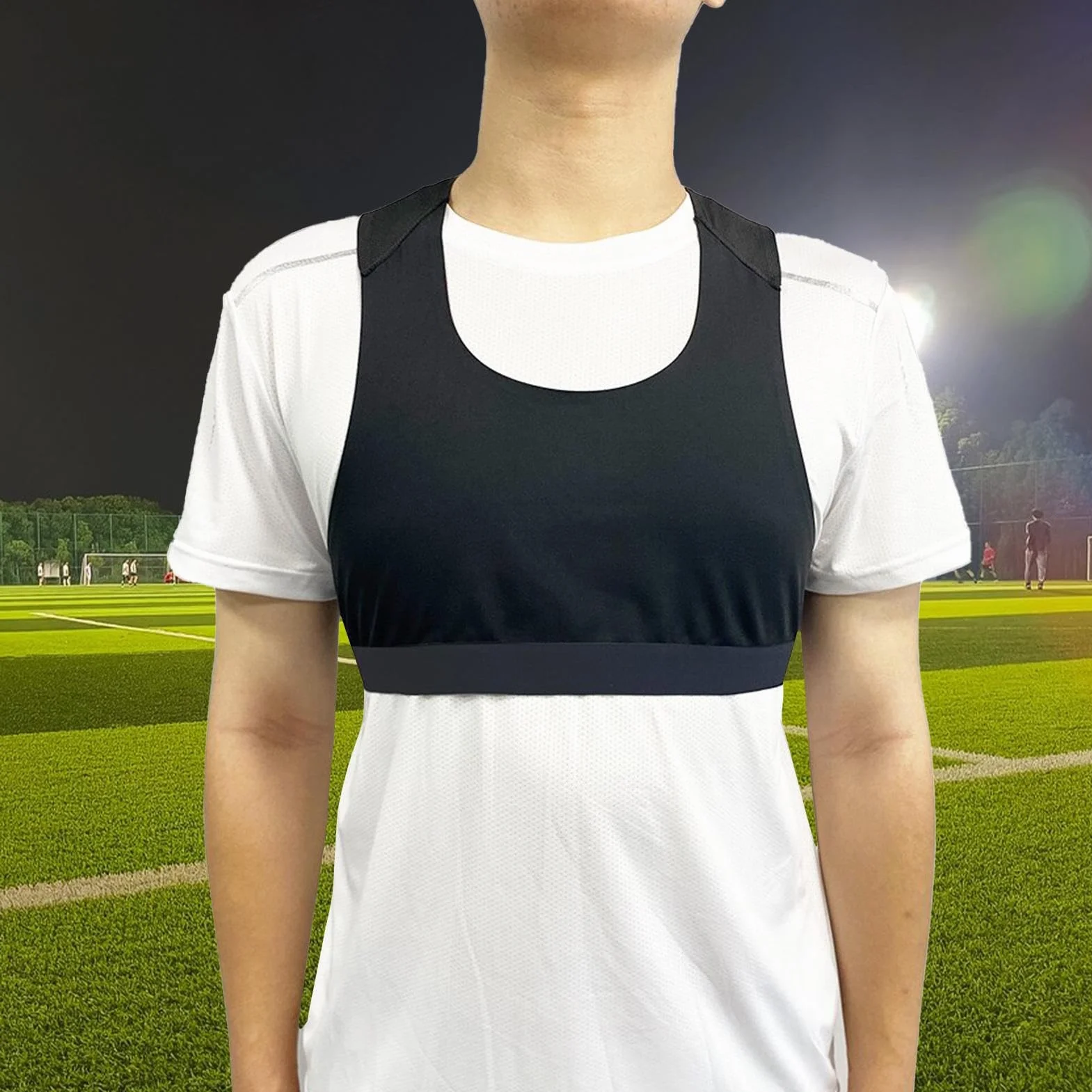 Gilet da calcio per tracker, gilet fitness da calcio, gilet sportivo per allenamento da calcio, gilet da calcio con localizzatore GPS, traspirante, per uomini e donne, senza tracker