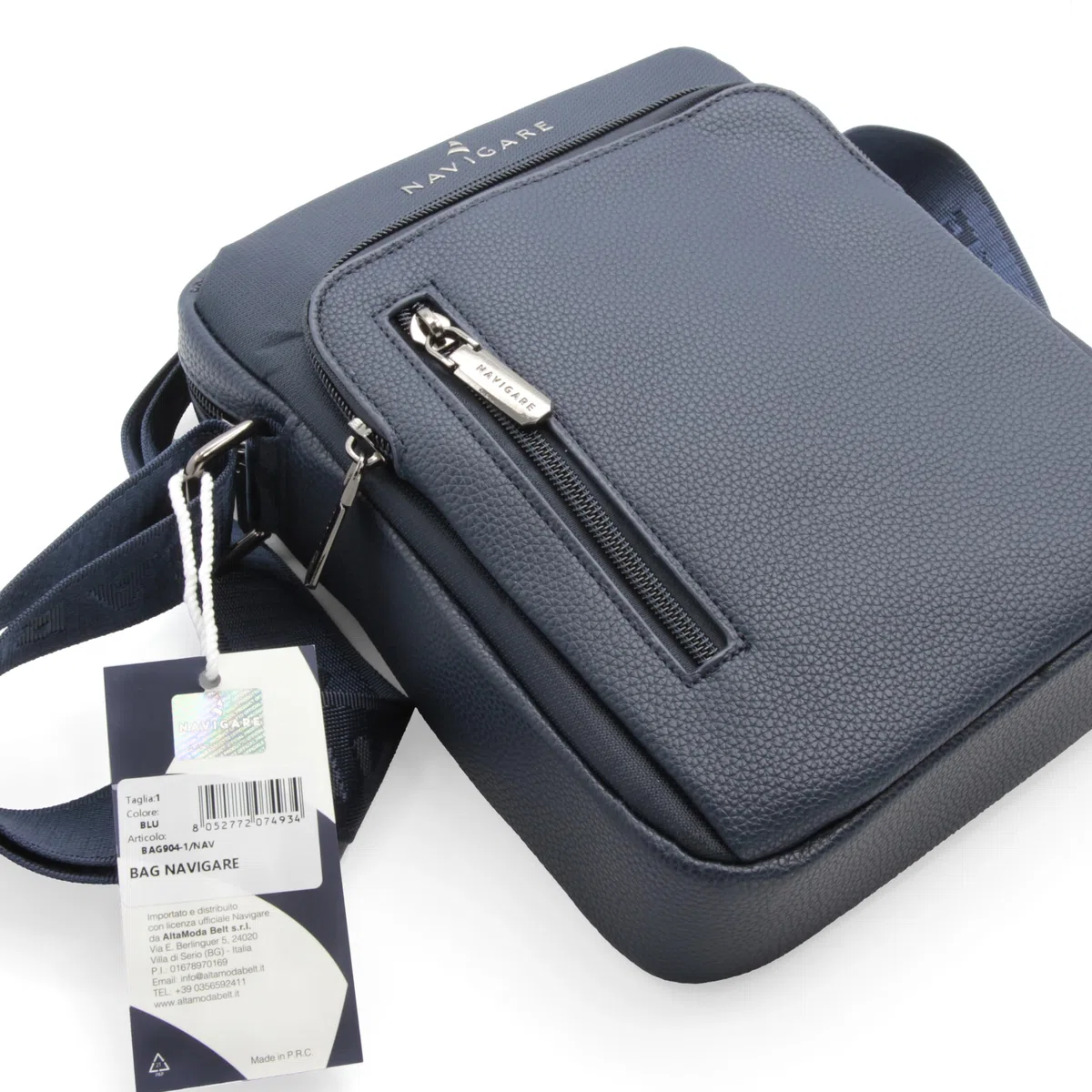 Navigare BORSELLO UOMO TRACOLLA – Borsello Uomo in Ecopelle con Tracolla Regolabile, 2 Tasche con Zip e Scomparti Interni, Stile Elegante e Casual per Lavoro, Viaggio e Tempo Libero