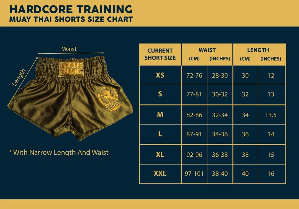 Hardcore Training Classiс Muay Thai Pantaloncini Uomo Fight Shorts Nero Bianco Rosso Blu Camo Kickboxing Boxe Combattimento MMA Sparring