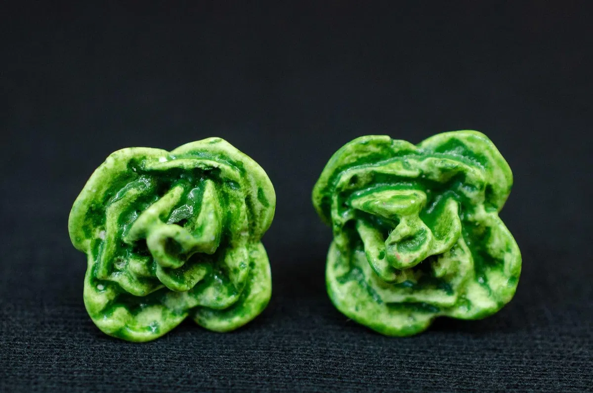 Orecchini a lobo insalata di lattuga Miniblings insalate piante verdure verdi, 10 mm, Plastica, non noto