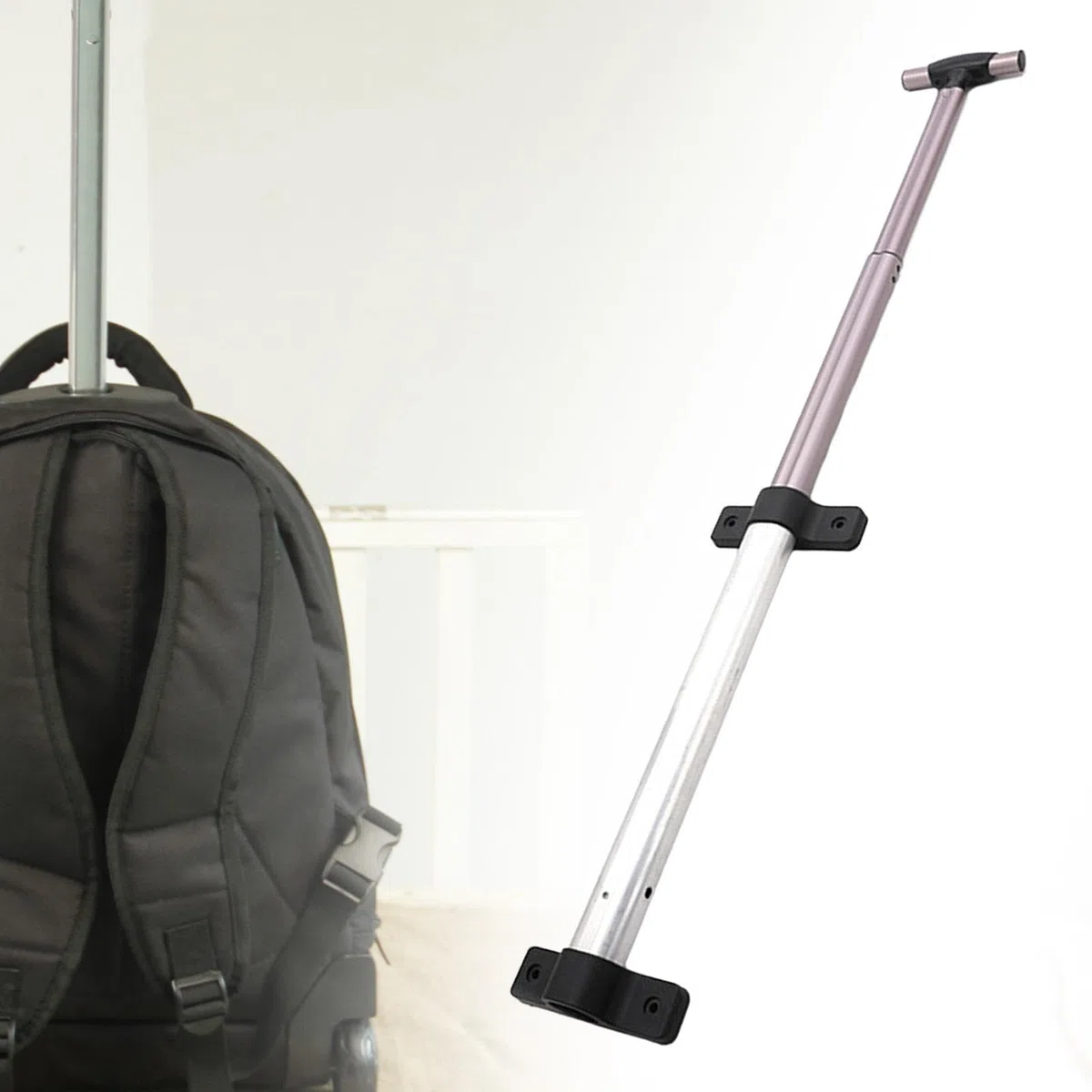 Accessori da viaggio con maniglia telescopica per bagagli, pezzi di ricambio compatti Maniglia per bagagli portatile Asta di trascinamento per valigia