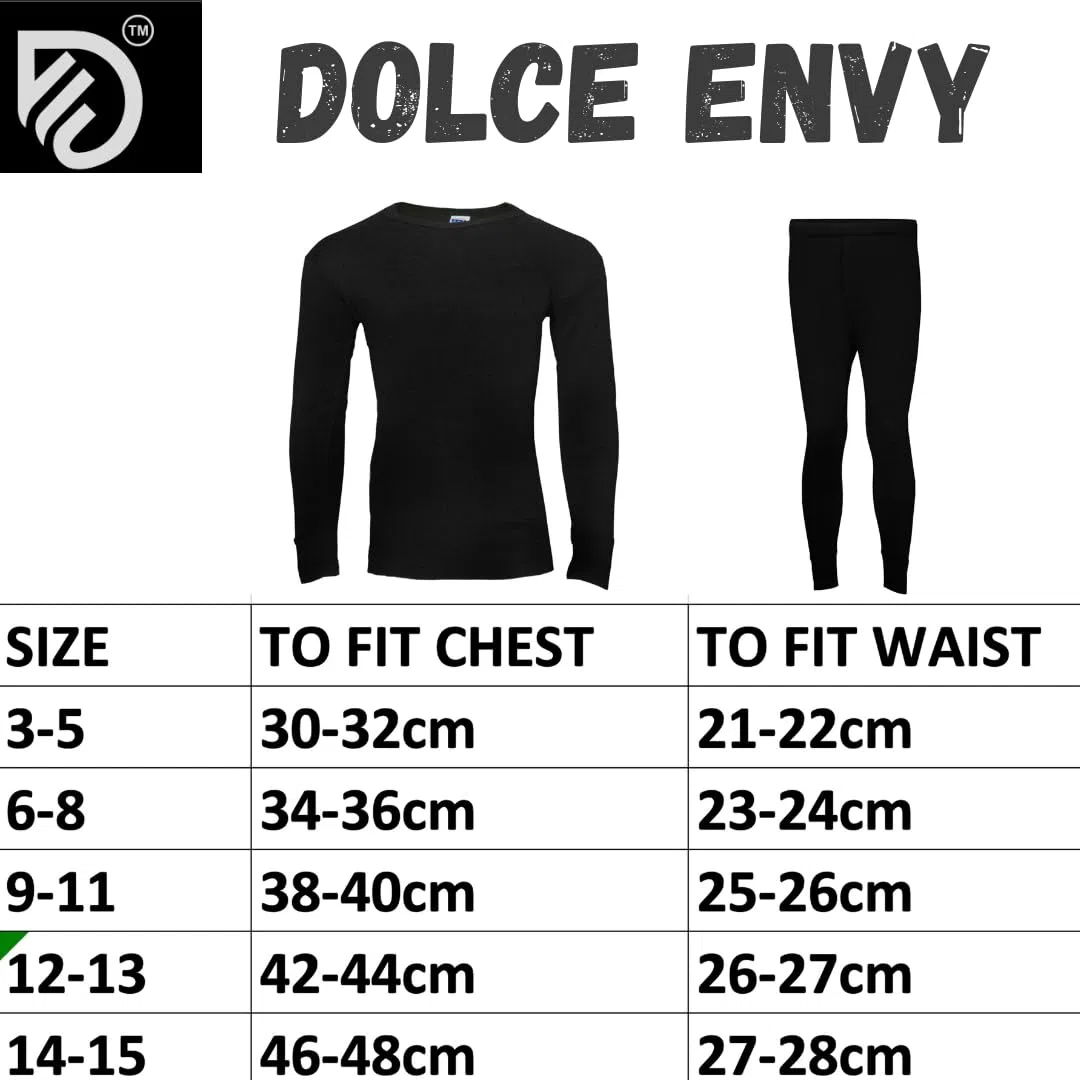 Heat Stoke Set di skin termiche per bambini con top a maniche lunghe e leggings lunghi, strato base per ragazzi e ragazze.