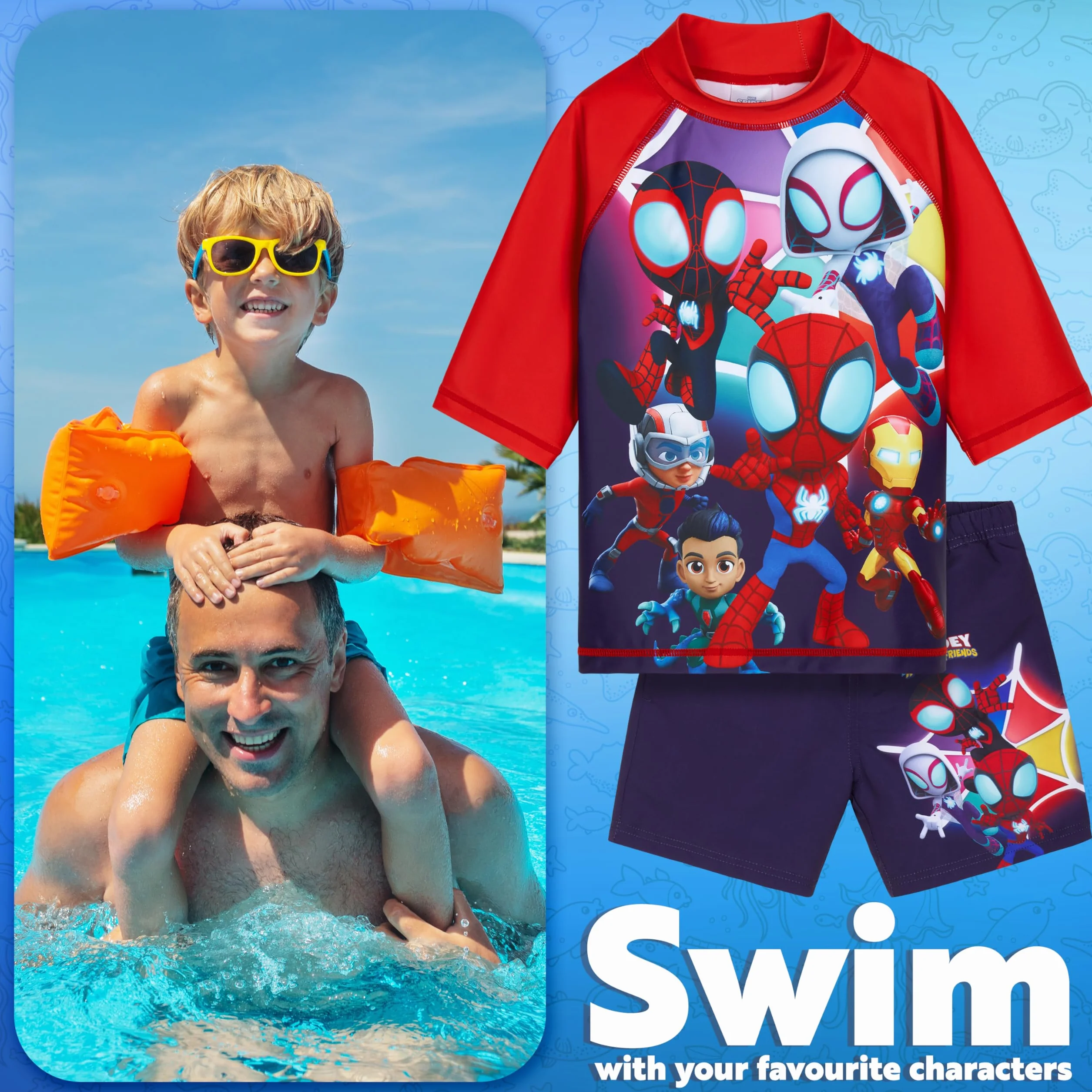 Get Trend Minecraft | Pokemon Costume Piscina Bambino Ragazzi 2 Pz Costumi Mare Pantaloncini da Bagno e Maglietta per Nuoto Spiaggia Viaggio
