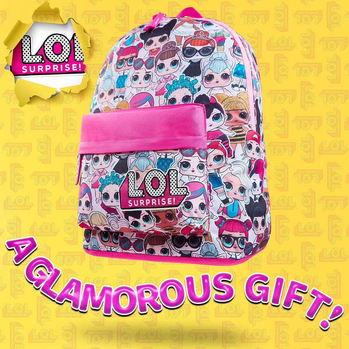 L.O.L. Surprise! Zainetto Bambina Zaino Scuola per Ragazze Zaino Scuola Elementare Bambina Cartella Scuola Tempo Libero Viaggio Accessori LOL Idea Regalo per Bambine