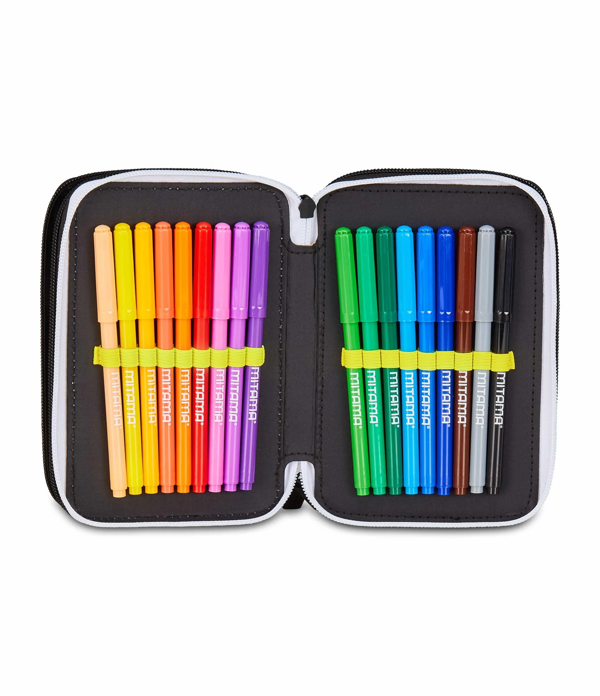 Seven Juventus Astuccio Scuola 3 Zip, Nero, Portapenne Triplo Scomparto Completo Di Penne, Matite, Colori, Scuola Elementare, Bambino, Calcio